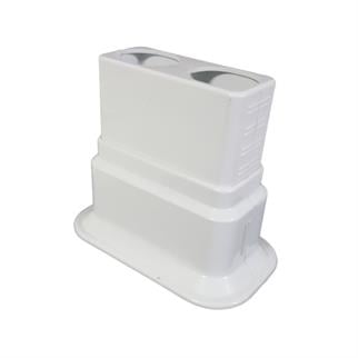 Dekoratif Ayarlı Çiftli Boru Gizleme Aparatı - Beyaz