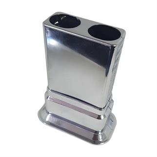 Dekoratif Ayarlı Çiftli Boru Gizleme Aparatı - Krom