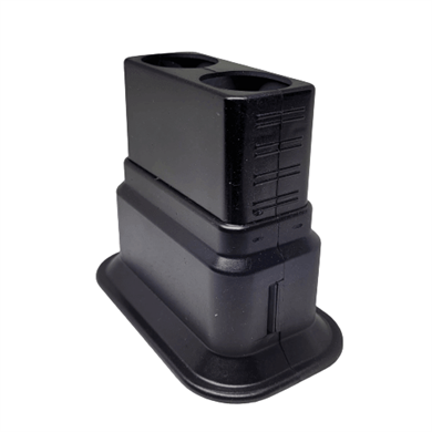 Dekoratif Ayarlı Çiftli Boru Gizleme Aparatı - Mat Siyah