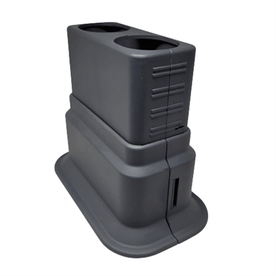 Dekoratif Ayarlı Çiftli Boru Gizleme Aparatı - Antrasit