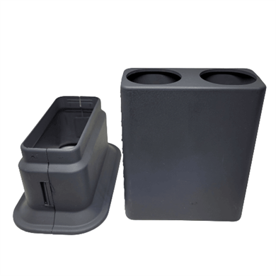 Dekoratif Ayarlı Çiftli Boru Gizleme Aparatı - Antrasit