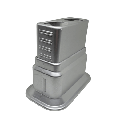 Dekoratif Ayarlı Çiftli Boru Gizleme Aparatı - Parlak Gri