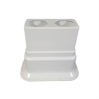 Dekoratif Ayarlı Çiftli Boru Gizleme Aparatı - Beyaz