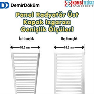 Demirdöküm Panel Plus Tip 22 Radyatör Üst Kapak Izgarası 80 cm