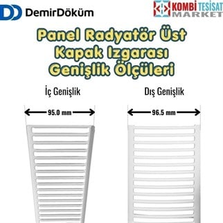 Demirdöküm Panel Plus Tip 22 Radyatör Üst Kapak Izgarası 160 cm