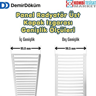 Demirdöküm Panel Plus Tip 22 Radyatör Üst Kapak Izgarası 50 cm