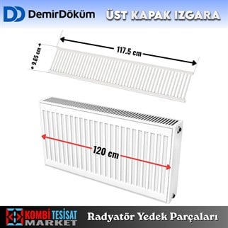 Demirdöküm Panel Plus Tip 22 Radyatör Üst Kapak Izgarası 120 cm