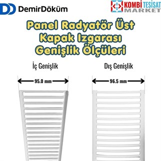 Demirdöküm Panel Plus Tip 22 Radyatör Üst Kapak Izgarası 60 cm
