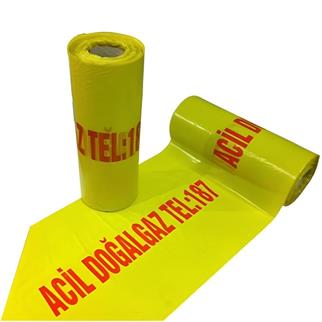 Doğalgaz Acil İkaz Bandı (187 Yazılı)- 20 cm x metre