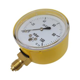 Doğalgaz Manometresi Ø63-100 mbar-1/4