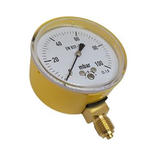 Doğalgaz Manometresi Ø63-100 mbar-1/4