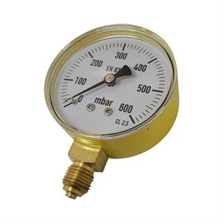 Doğalgaz Manometresi Ø63-600 mbar-1/4