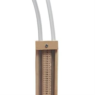Doğalgaz Test Aleti-Ahşap U Manometre-Hortumlu-120 mbar