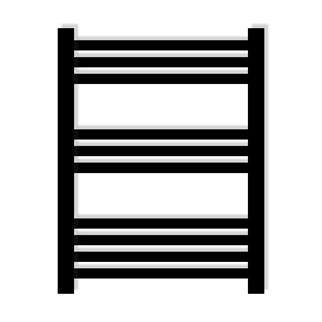 Düz Siyah Havlupan 5/7-50x70cm-10 Borulu