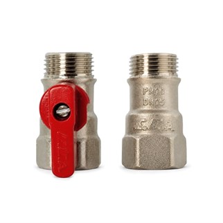 Eca 1/2 Mini Küresel Vana-Kırmızı