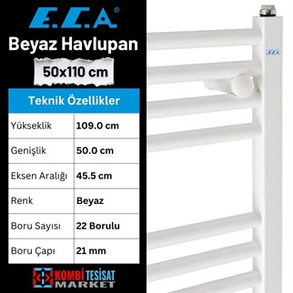 Eca 50x110 Düz Beyaz Havlupan