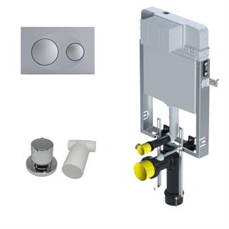 Eca Serel Smooth Gömme Rezervuar Seti (Mat Buton+Gizli Vana)