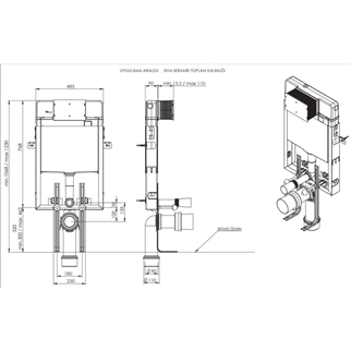 Eca Serel Smooth Gömme Rezervuar Seti (Mat Buton+Gizli Vana)