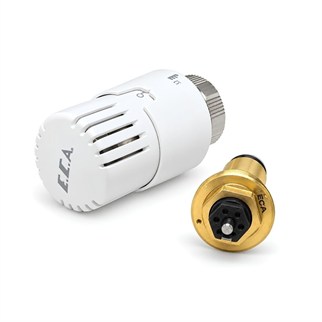 Eca TRV4 Set-Termostatik Kompakt Radyatör Vanası + Uzun Çekirdek 44 mm