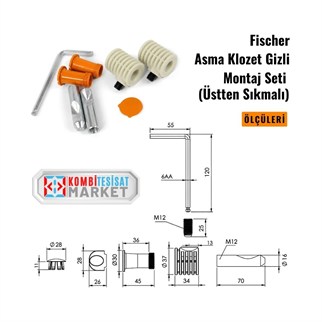 Fischer Asma Klozet Gizli Üstten Montaj Seti