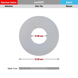 Vitra / Geberit Gömme Rezervuar Tahliye Düz Contası 21x52 mm Düz Beyaz