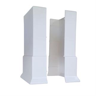 Geniş Kare Boru Gizleme Aparatı (Büyük Sabit Beyaz)