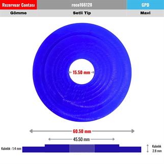 Gpd Gömme Rezervuar Tahliye Contası 16x61 mm Setli Mavi