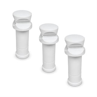 Havlupan Montaj Seti - Beyaz - 3 lü Banyopan Askı Seti