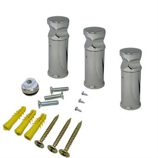 Havlupan Montaj Seti - Krom - 3 lü Banyopan Askı Seti