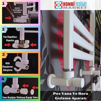 Havlupan Pex Vana ve Boru Gizleme Aparat Seti Beyaz