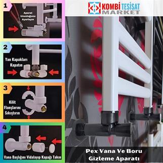 Havlupan Pex Vana ve Boru Gizleme Aparat Seti Siyah