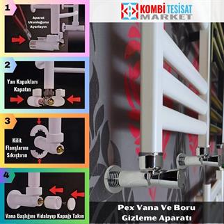 Havlupan Pex Vana ve Boru Gizleme Aparat Seti Krom