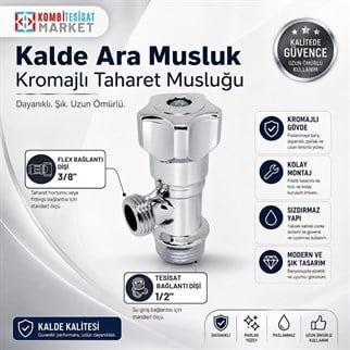 Kalde Ara Musluk Kromajlı Taharet Musluğu
