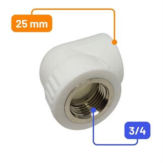 Kalde Dişi Dirsek 25x3/4 İç Dişli Dirsek