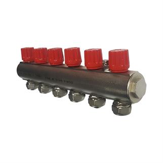 Kalde Kendinden Vanalı Kollektör 1- Kırmızı - 6 Delikli I Ağızlı