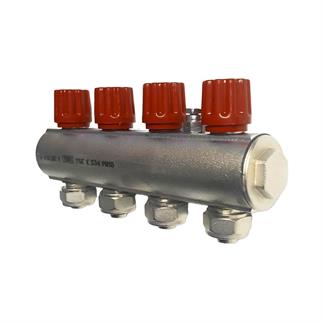 Kalde Kendinden Vanalı Kollektör 1- Kırmızı-4 Delikli I Ağızlı