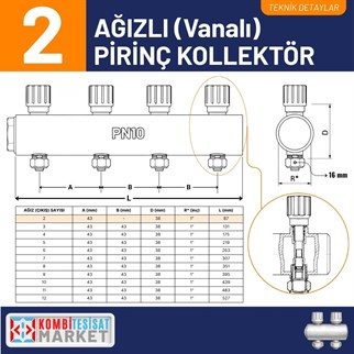 Kalde Kendinden Vanalı Kollektör 1- Kırmızı - 2 Delikli I Ağızlı