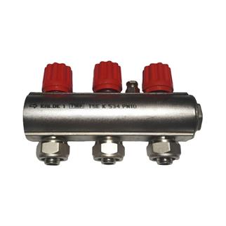 Kalde Kendinden Vanalı Kollektör 1- Kırmızı - 3 Delikli I Ağızlı