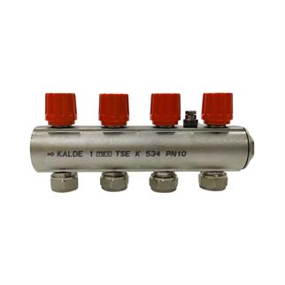 Kalde Kendinden Vanalı Kollektör 1- Kırmızı-4 Delikli I Ağızlı