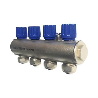 Kalde Kendinden Vanalı Kollektör 1- Mavi - 4 Delikli I Ağızlı