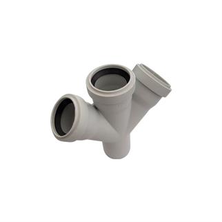 Kalde Pvc Çift Çatal 45°-50x50x50