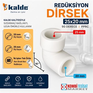 Kalde Redüksiyon Dirsek 25x20 mm-90 Derece