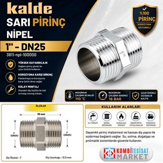 Kalde Sarı Pirinç Nipel-1