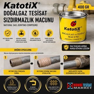 Katotix Doğalgaz Tesisat Sızdırmazlık Macunu 400 gr