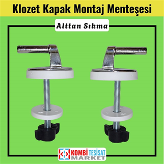Klozet Kapak Montaj Menteşesi Alttan Sıkma