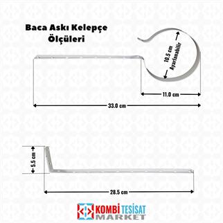 Kombi Baca Askı Kelepçesi-Teleskobik