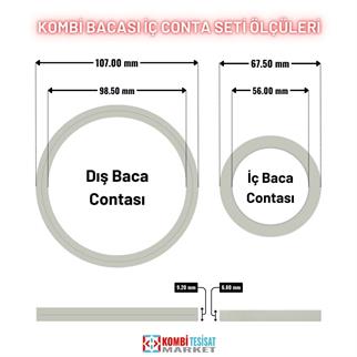 Kombi Bacası İç Conta Seti