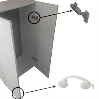 Demonte Yarım Boy Kombi Dolabı 107x60x38