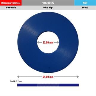 Nkp Basmalı Rezervuar Tahliye Contası 23x64 mm Düz Mavi