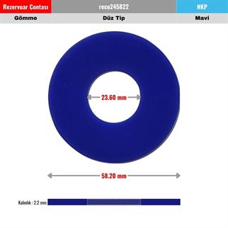Nkp Gömme Rezervuar Tahliye Contası 24x58 mm Düz Mavi